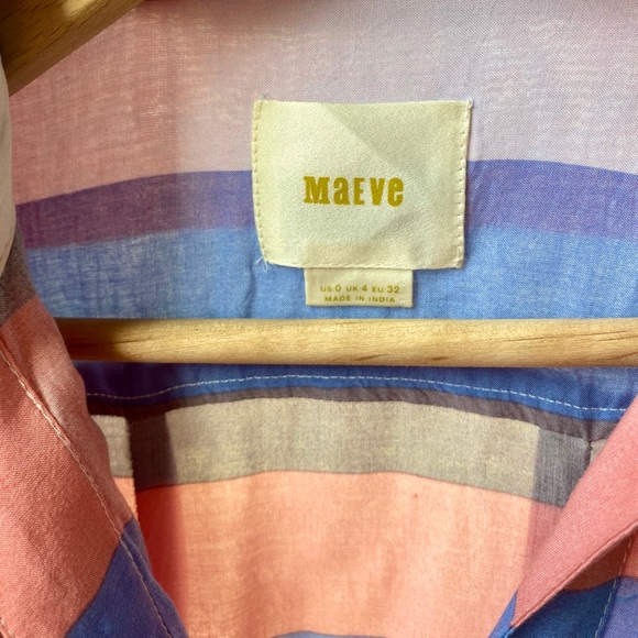 Maeve color block button down - Picture 2 of 3